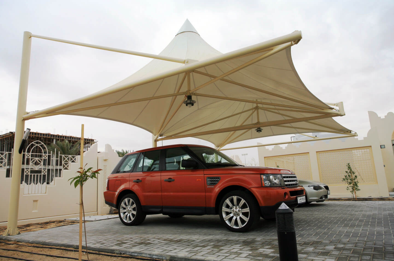 modern arab style car parking shade